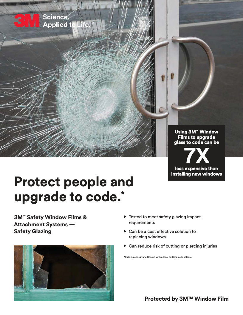 3M Safety Window Films Safety Glazing Segment Card